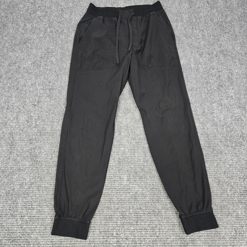 Lululemon ABC Jogger Pants Mens Medium Black Warpstreme Small Flaw